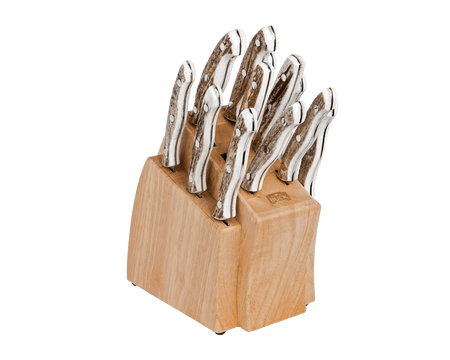 12 Piece Kitchen Cutlery Set with Wood Block, Elk