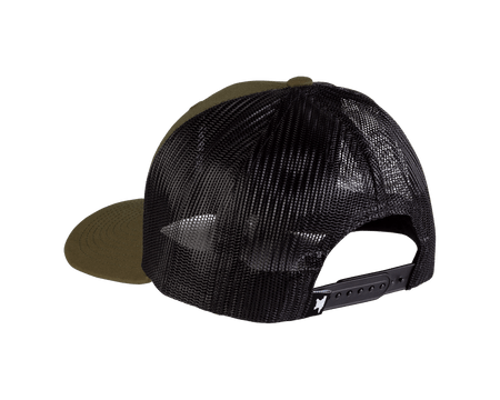 Buck Leather Patch Logo Trucker Hat - O.D. Green